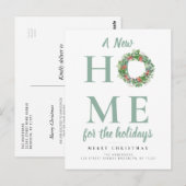 moderne kerstfeestdag met ontroerende aankondiging briefkaart (Voorkant / Achterkant)