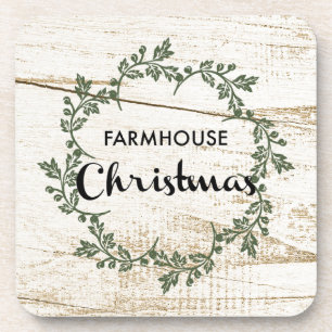 Moderne kerstfeestdag met rotswand bier onderzetter