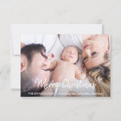 Moderne kerstfeestdag met script | FOTO Kaart (Voorkant)