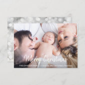 Moderne kerstfeestdag met script | FOTO Kaart (Voorkant / Achterkant)