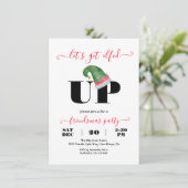 Moderne kerstfeestdag met vriendschappelijke feest kaart (Staand voorkant)