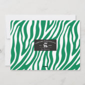 Moderne kerstfeestdag met Zebra Stripe op maat Feestdagenkaart (Achterkant)