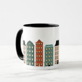 Moderne kerstfeestdag mok (Voorkant links)