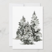 Moderne kerstfeestdag - snowy kerstboom kaart (Achterkant)