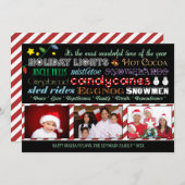 Moderne kerstfeestdag - subway foto-kaart feestdagenkaart (Voorkant / Achterkant)