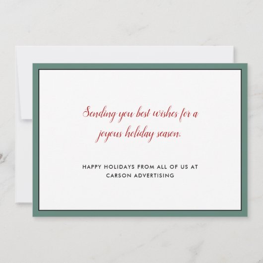 Moderne kerstfeestdag voor prettige feestdagen (Achterkant)