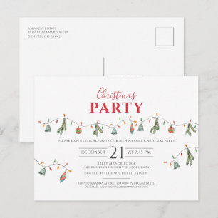 Moderne kerstfeestdag voor zakelijke Kantoor Uitnodiging Briefkaart