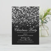 Moderne kerstfeestdag zilver Midnight Glam Kaart (Staand voorkant)