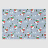 Moderne kerstFeestdagen Beer Tissuepapier (Voorkant)