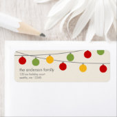 Moderne kerstfeestdagen etiket (Insitu)