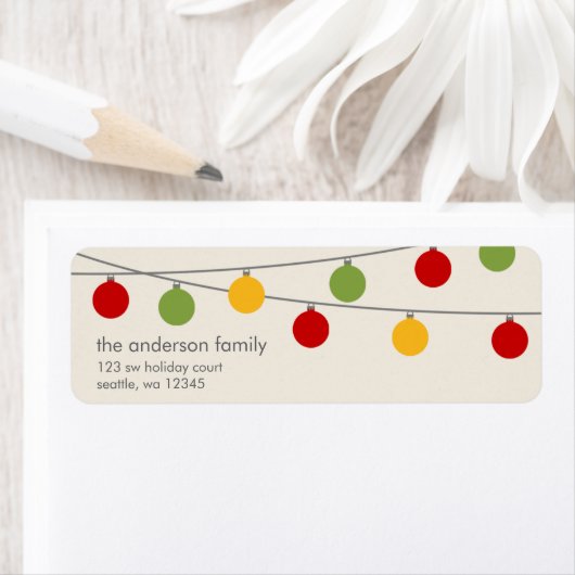 Moderne kerstfeestdagen etiket (Insitu)