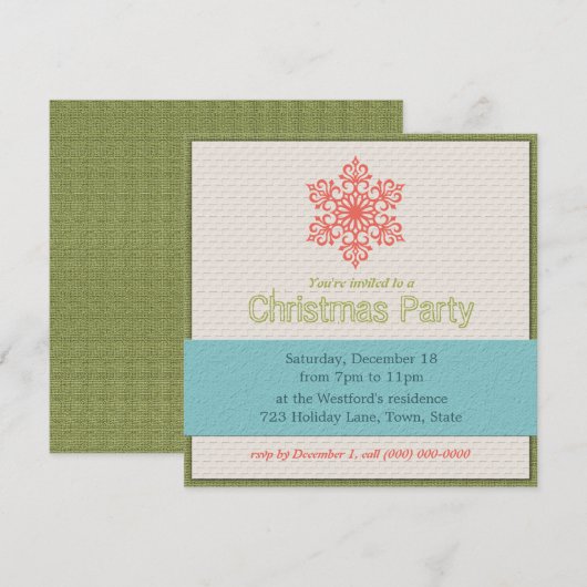 Moderne kerstfeestdagen kaart (Voorkant / Achterkant)