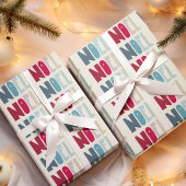 Moderne kerstFeestdagen met noel Festive Word Art Cadeaupapier
