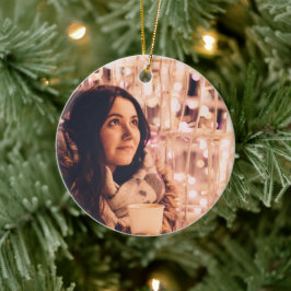 Moderne kerstFeestdagen - Volledige foto Keramisch Ornament