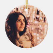 Moderne kerstFeestdagen - Volledige foto Keramisch Ornament (Voorkant)