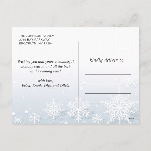 Moderne kerstfeestelijke drift voor vrolijk kerstf feestdagenkaart (Achterkant)