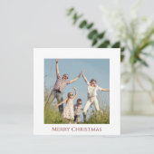 Moderne kerstfeestelijke fotokaart feestdagenkaart (Staand voorkant)