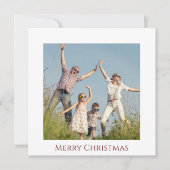 Moderne kerstfeestelijke fotokaart feestdagenkaart (Voorkant)