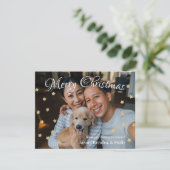 Moderne kerstfeestelijke fotokaart feestdagenkaart (Staand voorkant)