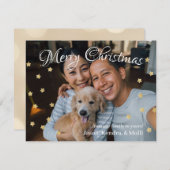 Moderne kerstfeestelijke fotokaart feestdagenkaart (Voorkant / Achterkant)