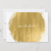 Moderne kerstfeestelijke Gold Paint-look Kaart (Achterkant)