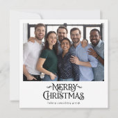 Moderne kerstfeestelijke Logo fotobusiness Feestdagenkaart (Voorkant)