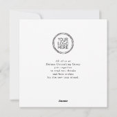 Moderne kerstfeestelijke Logo fotobusiness Feestdagenkaart (Achterkant)