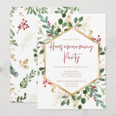 Moderne kerstfeestelijke uitnodigingen (Voorkant / Achterkant)