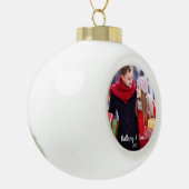 Moderne kerstfeestfoto Ornament C (Links)