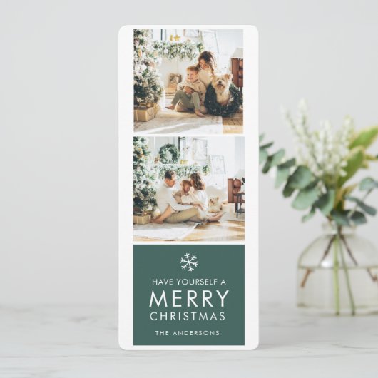 Moderne kerstfeestfoto voor Collage | Wees Merry (Staand voorkant)