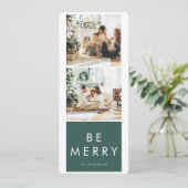 Moderne kerstfeestfoto voor Collage | Wees Merry (Staand voorkant)