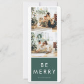 Moderne kerstfeestfoto voor Collage | Wees Merry (Voorkant)