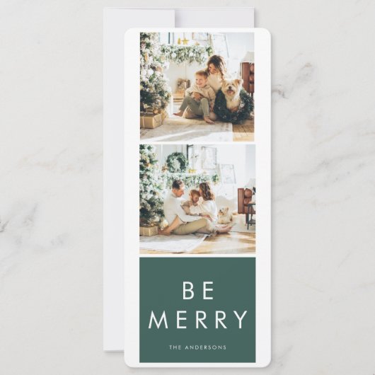 Moderne kerstfeestfoto voor Collage | Wees Merry (Voorkant)