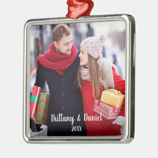 Moderne kerstfeestfoto's Ornament S (Links)