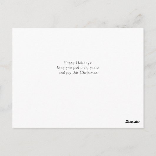 moderne kerstfeestkaart briefkaart (Achterkant)