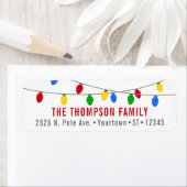 Moderne kerstfeestverlichting etiket (Insitu)