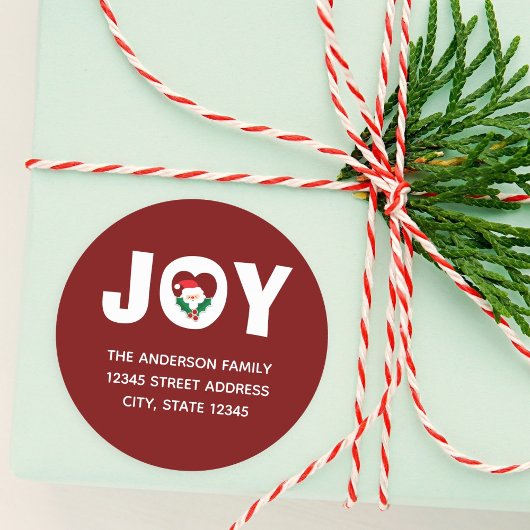 Moderne kerstfeestvreugde met Kerstmis en Holly Be Ronde Sticker