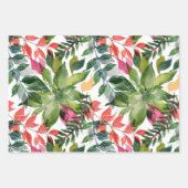 Moderne kerstflora Greenery Inpakpapier Vel (Voorkant)
