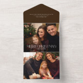 Moderne kerstfoto all in one uitnodiging (Binnen)