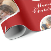 Moderne kerstfoto cadeaupapier (Rol Hoek)