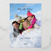 Moderne Kerstfoto Collage Folie Vakantie Kaart (Achterkant)
