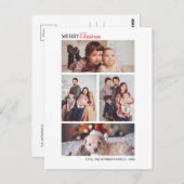 Moderne kerstfoto collage Holiday Briefkaart (Voorkant / Achterkant)