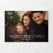 Moderne kerstfoto drieluik wenskaart (Cover)