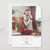 Moderne Kerstfoto Elegant Feestdagenkaart (Voorkant)