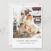 Moderne Kerstfoto Elegant Feestdagenkaart (Voorkant)