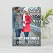 Moderne kerstfoto  elementen feestdagenkaart (Staand voorkant)