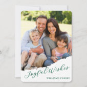 Moderne kerstfoto feestdagenkaart (Voorkant)