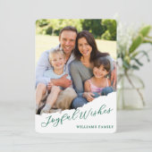 Moderne kerstfoto feestdagenkaart (Staand voorkant)