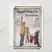 Moderne kerstfoto feestdagenkaart (Voorkant)