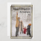 Moderne kerstfoto feestdagenkaart (Voorkant / Achterkant)